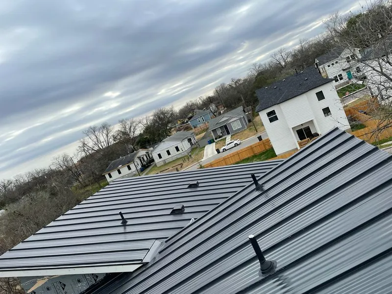 Standing seam metal roof panels with vents for Skylight Repair in Springtown